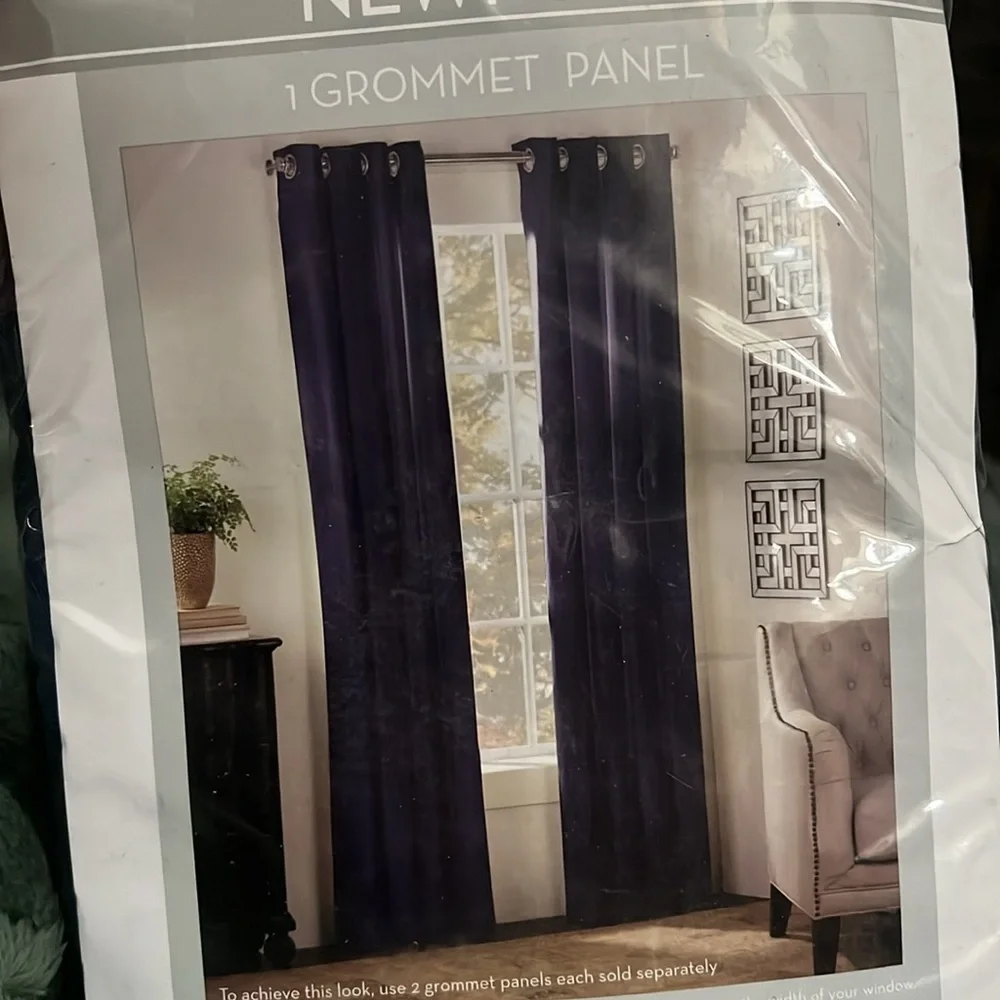 Newport Grommet Window 100 Cotton Solid Curtain Panel 50 X 63